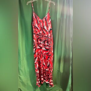 Amazon Red and Black Maxi Dress